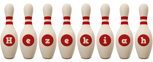 Hezekiah bowling-pin logo