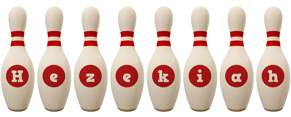 Hezekiah bowling-pin logo