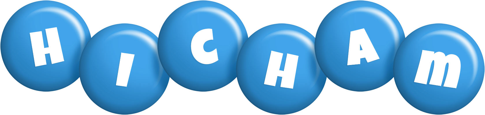 Hicham candy-blue logo