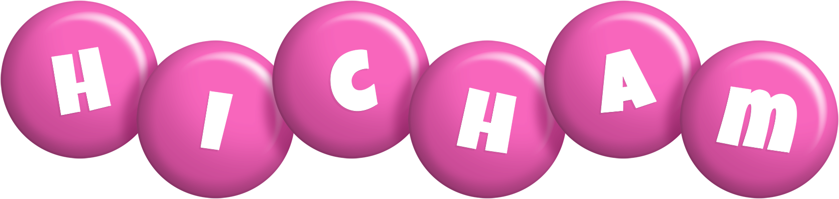 Hicham candy-pink logo