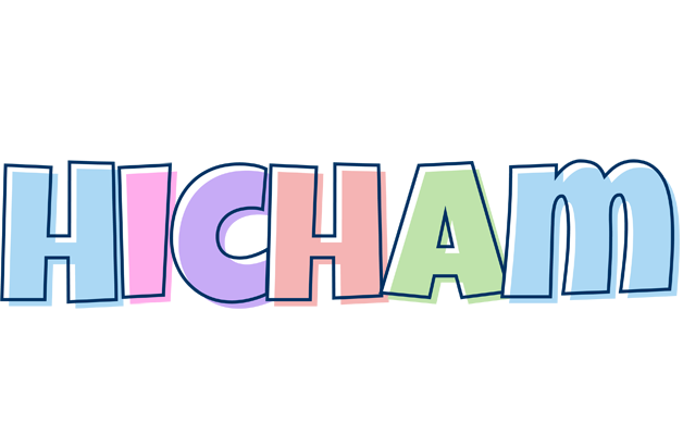 Hicham pastel logo
