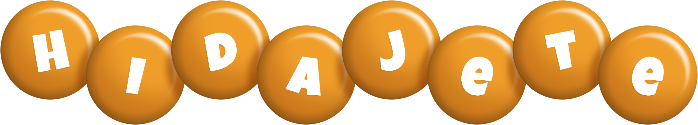 Hidajete candy-orange logo