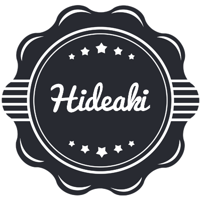 Hideaki badge logo