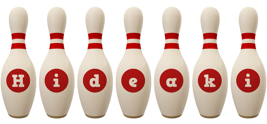 Hideaki bowling-pin logo