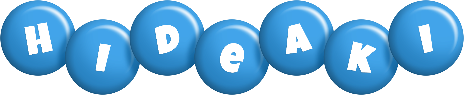 Hideaki candy-blue logo
