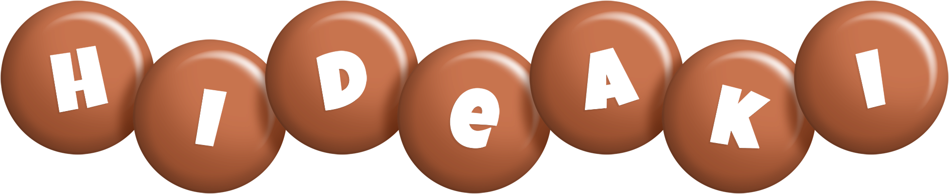 Hideaki candy-brown logo