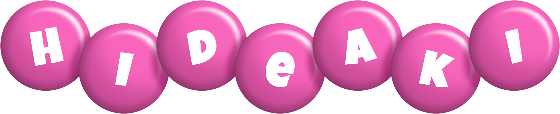 Hideaki candy-pink logo