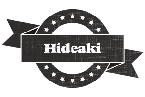 Hideaki grunge logo