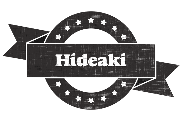 Hideaki grunge logo