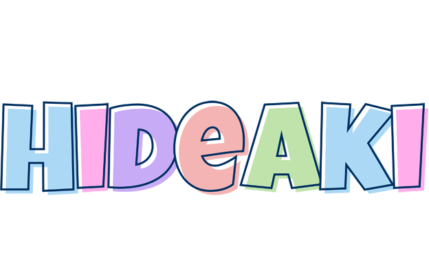 Hideaki pastel logo