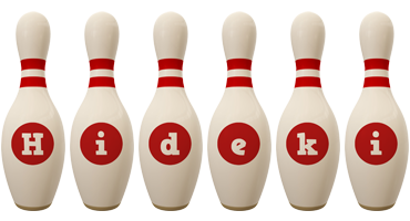 Hideki bowling-pin logo