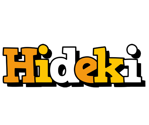 Hideki cartoon logo