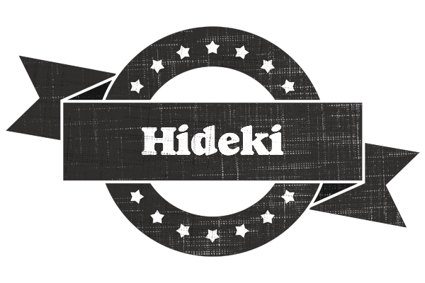 Hideki grunge logo