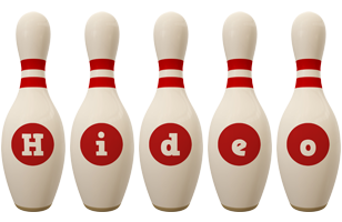 Hideo bowling-pin logo