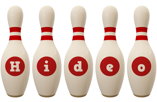 Hideo bowling-pin logo