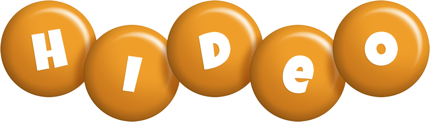 Hideo candy-orange logo