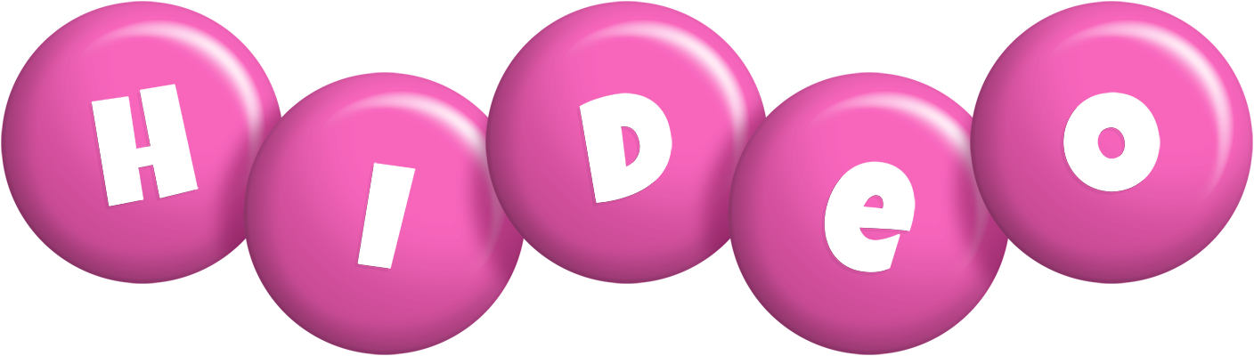 Hideo candy-pink logo