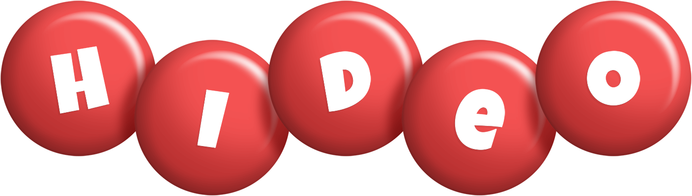 Hideo candy-red logo