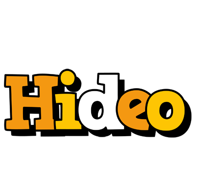 Hideo cartoon logo