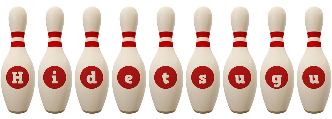 Hidetsugu bowling-pin logo