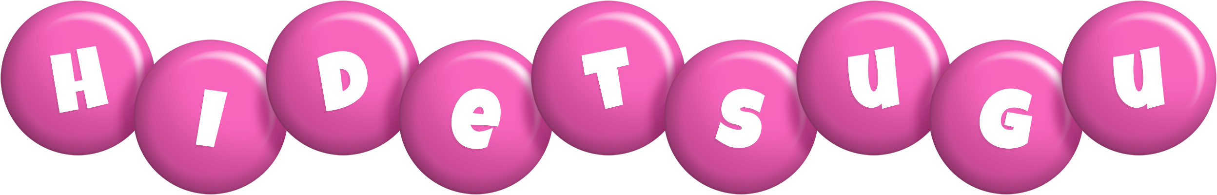 Hidetsugu candy-pink logo