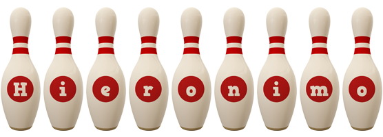 Hieronimo bowling-pin logo