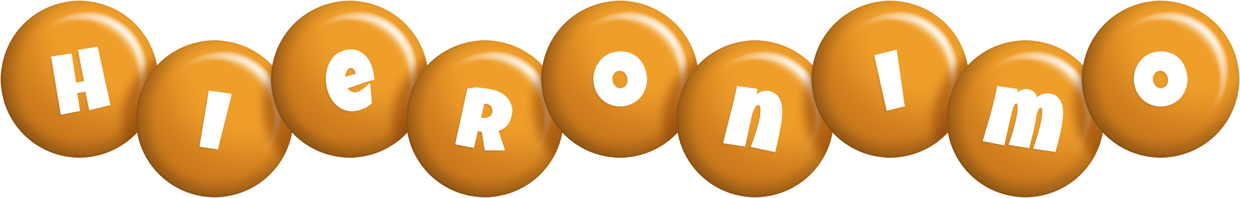 Hieronimo candy-orange logo
