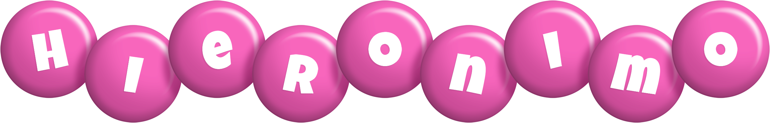 Hieronimo candy-pink logo