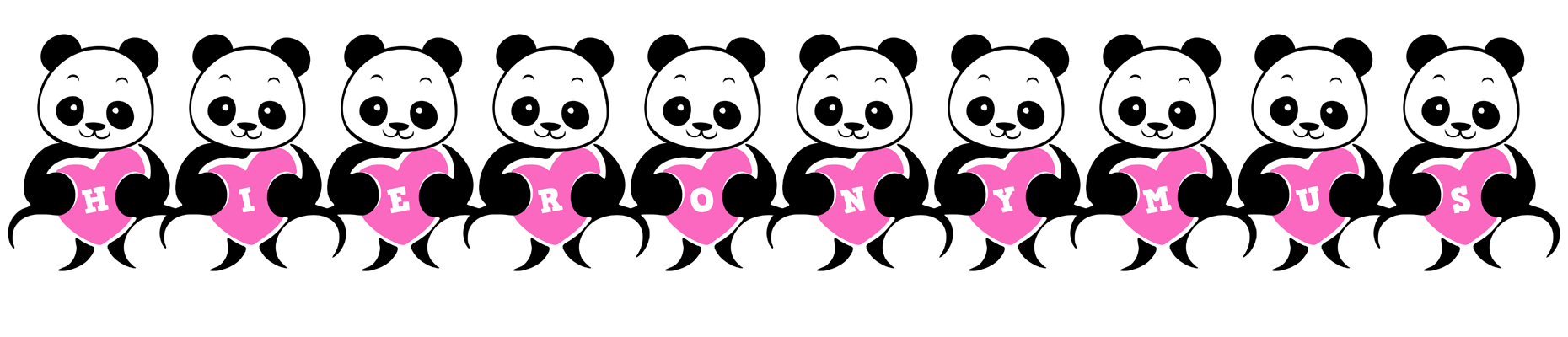 Hieronymus love-panda logo