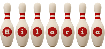 Hilaria bowling-pin logo