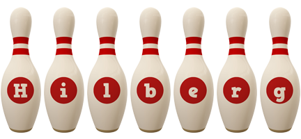 Hilberg bowling-pin logo