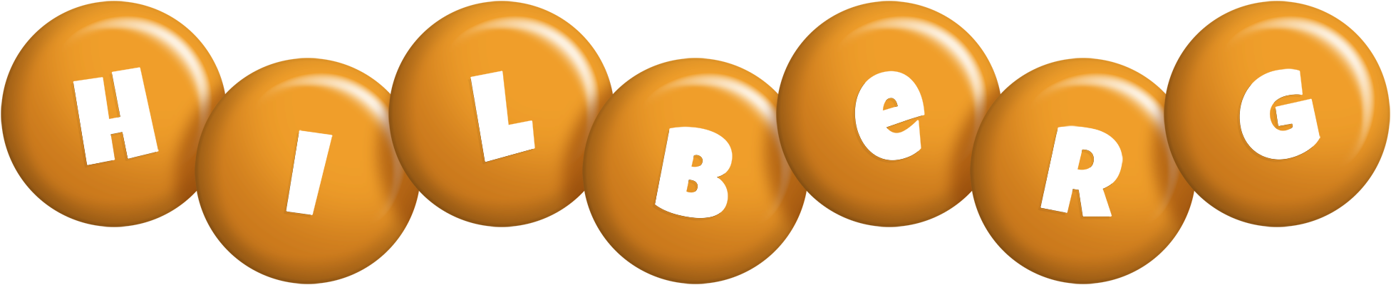 Hilberg candy-orange logo