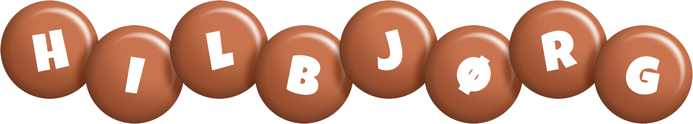 Hilbjørg candy-brown logo