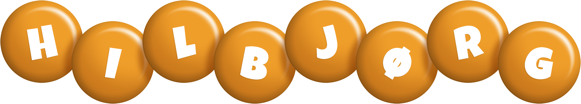 Hilbjørg candy-orange logo