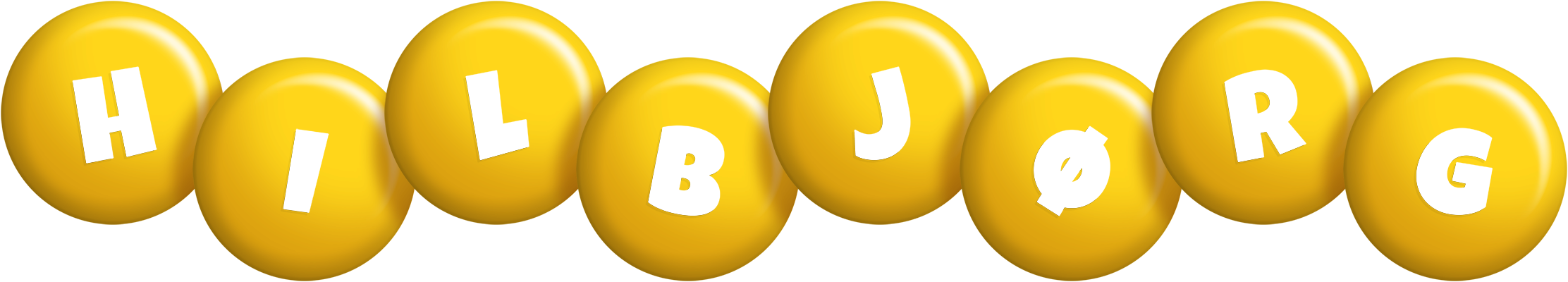 Hilbjørg candy-yellow logo