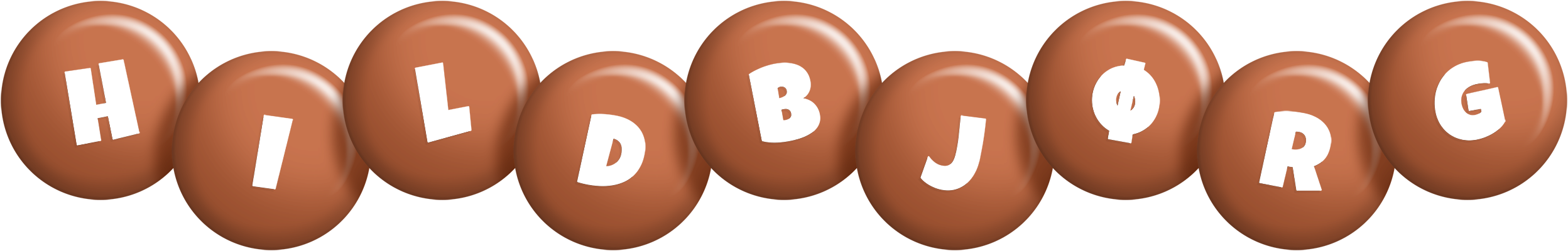 Hildbjørg candy-brown logo