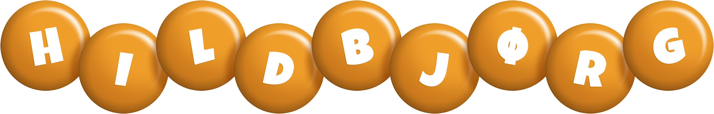 Hildbjørg candy-orange logo