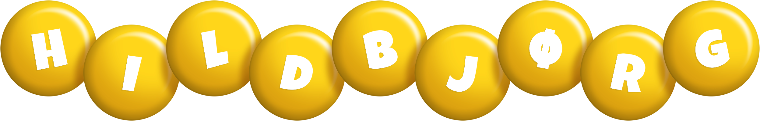 Hildbjørg candy-yellow logo
