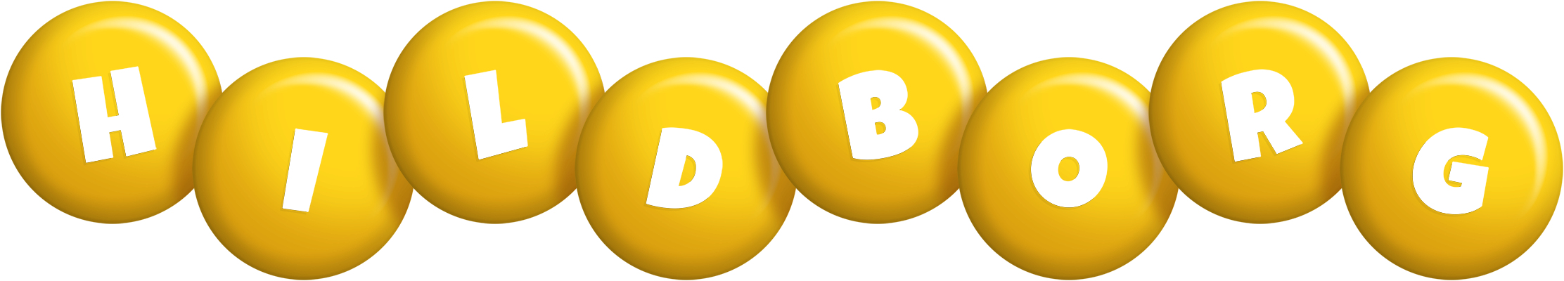 Hildborg candy-yellow logo
