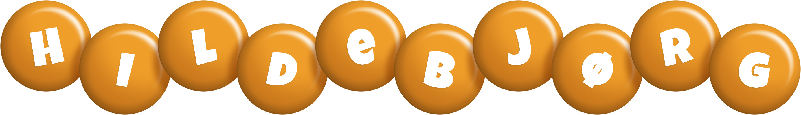 Hildebjørg candy-orange logo