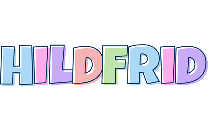 Hildfrid pastel logo