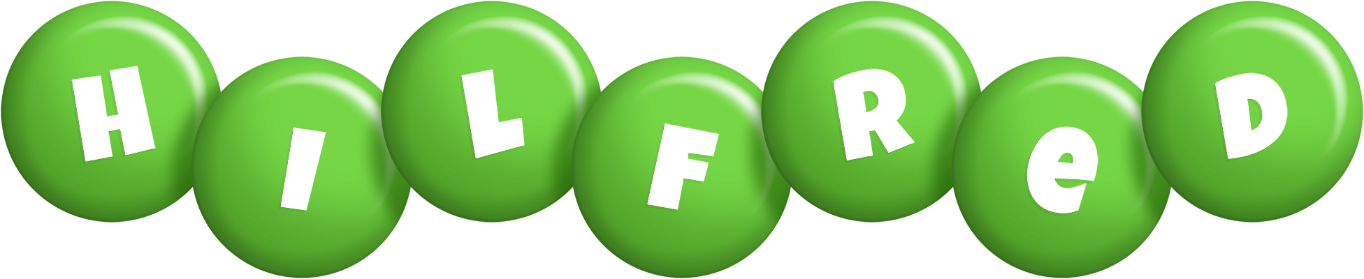 Hilfred candy-green logo