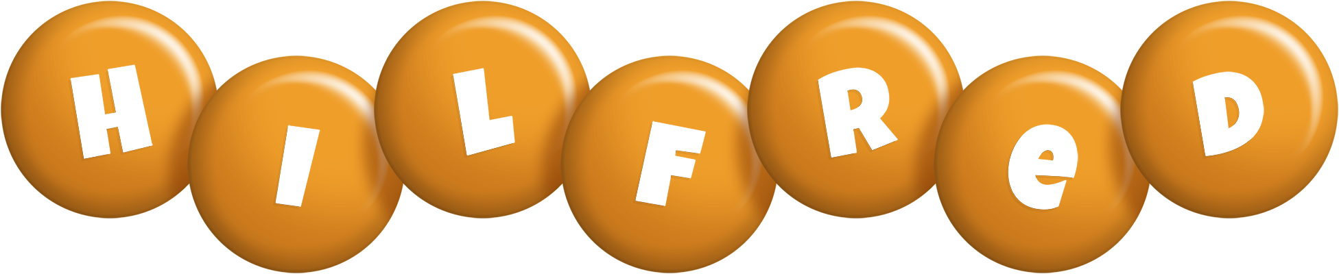 Hilfred candy-orange logo