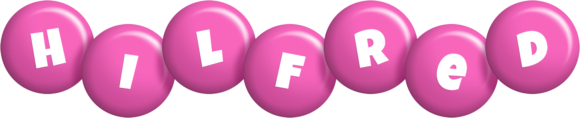 Hilfred candy-pink logo