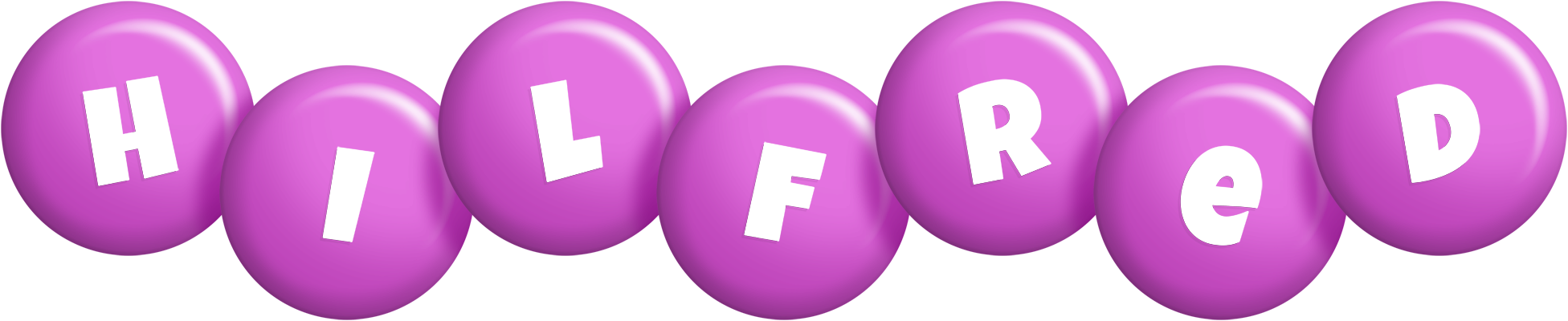 Hilfred candy-purple logo