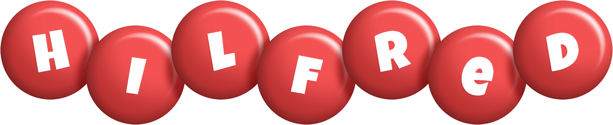 Hilfred candy-red logo