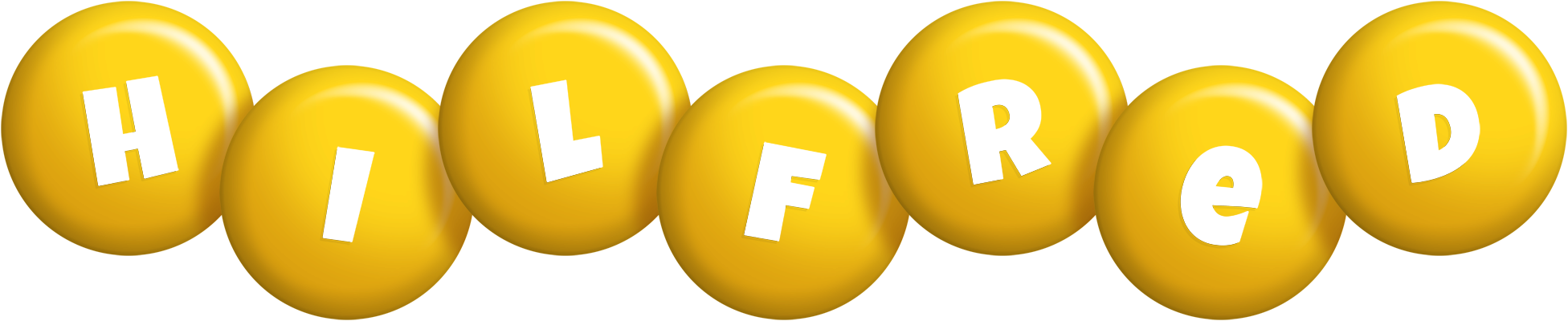 Hilfred candy-yellow logo