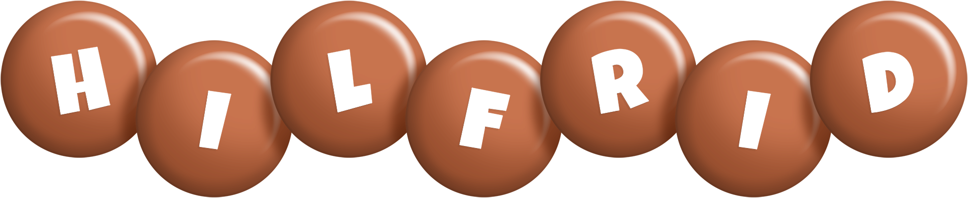 Hilfrid candy-brown logo