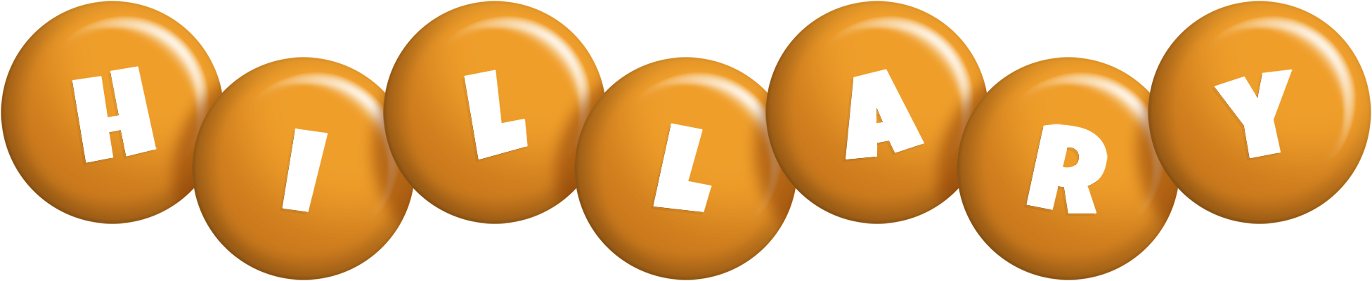 Hillary candy-orange logo