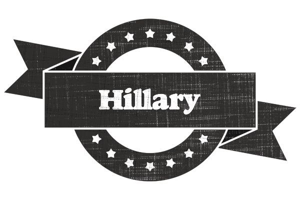 Hillary grunge logo